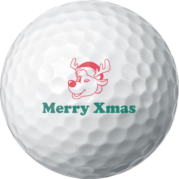 Rudolph Merry Christmas Golf Ball