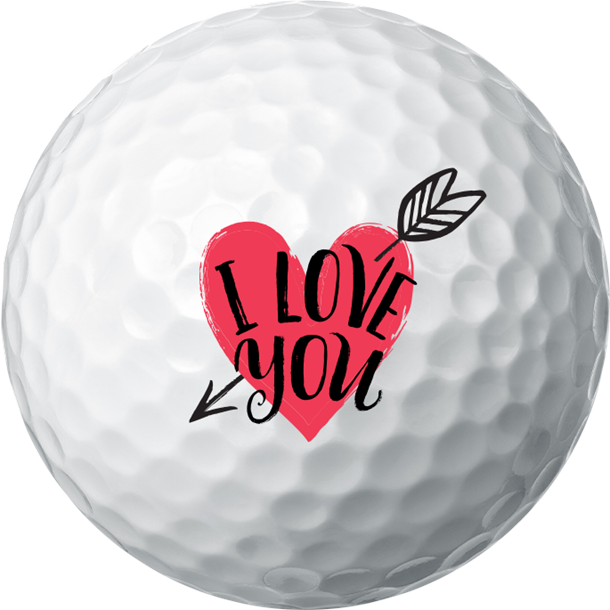 “I Love You” Golf Balls