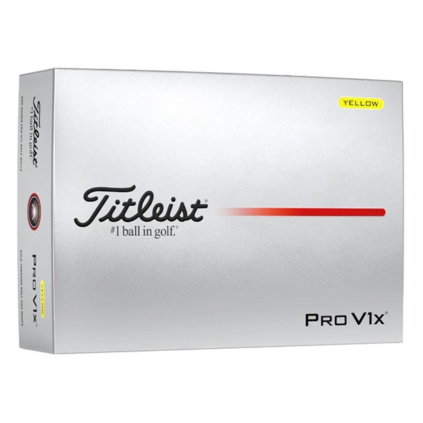 yellow Titleist Pro V1x golf balls