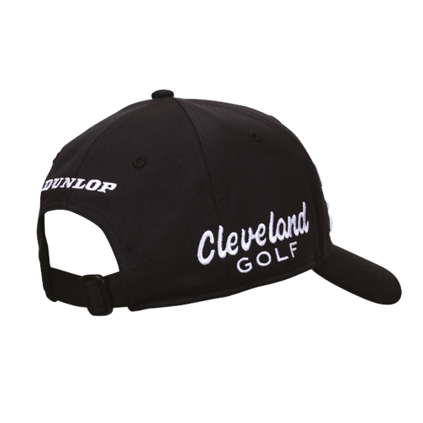 Pro Golf Cap Black (White Srixon, Cleveland & Dunlop Logo)