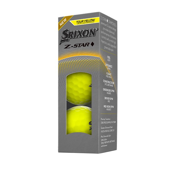 Srixon Z-Star Diamond Yellow Golf Balls sleeve