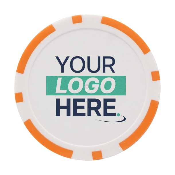 Personalised Golf Poker Chip | Orange