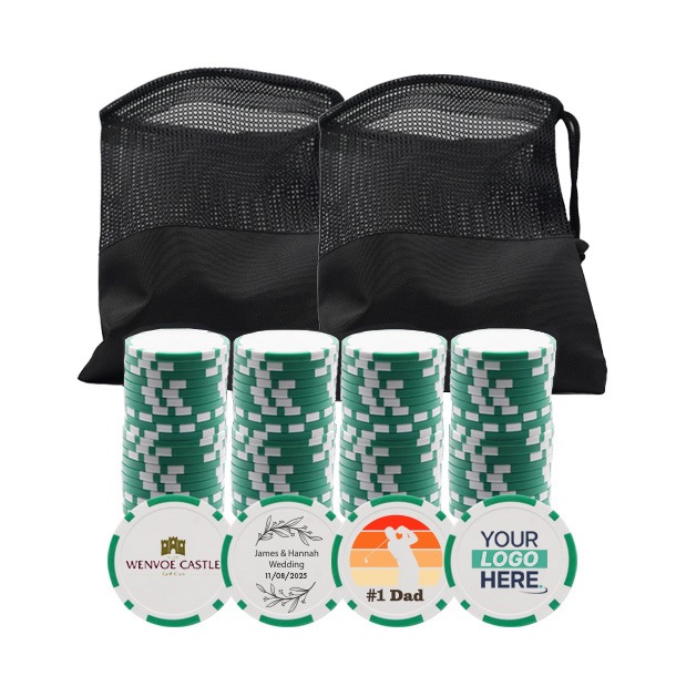 Personalised Golf Poker Chip | Dark Green