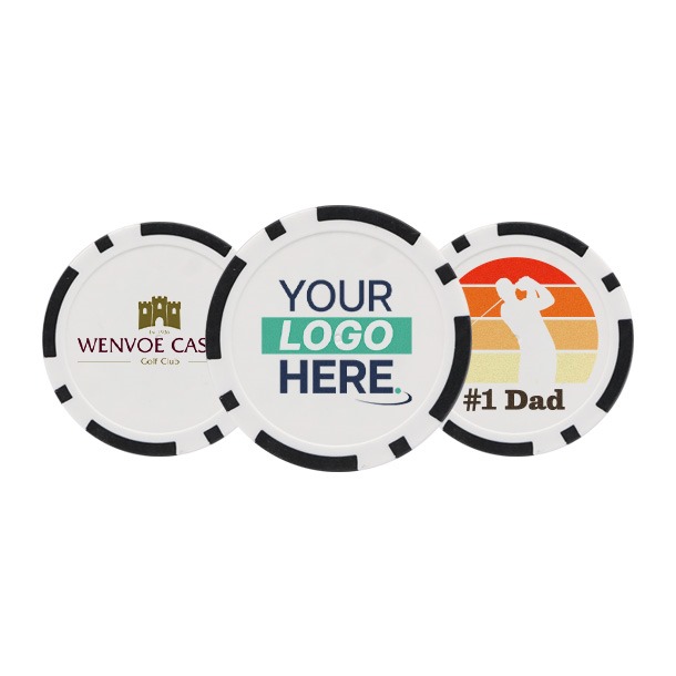 Personalised Golf Poker Chip | Black