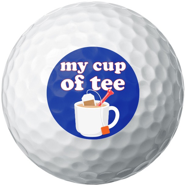 'My Cup of Tee' Pun Golf Ball Design