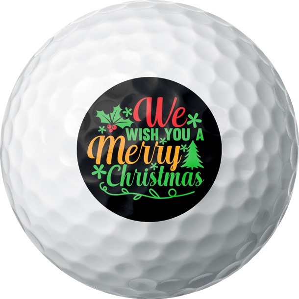 We Wish You A Merry Christmas Golf Ball