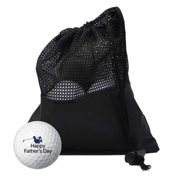 happy fathers day golf ball and bag