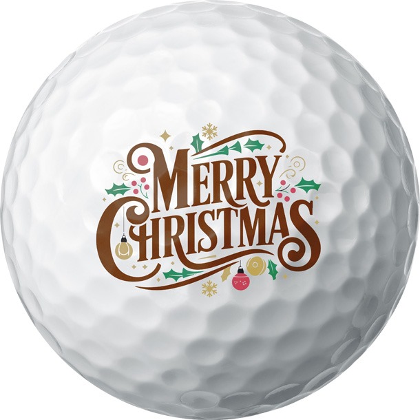 Festive Merry Christmas Golf Balls