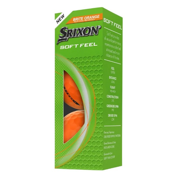 Srixon Soft Feel Brite Orange Golf Balls 2025