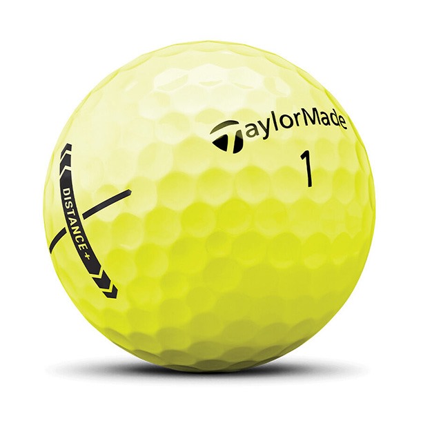 TaylorMade distance plus yellow golf balls