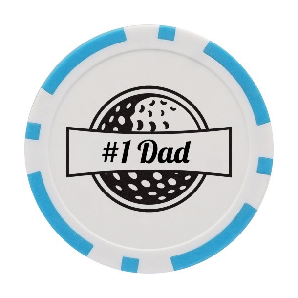 blue golf ball marker