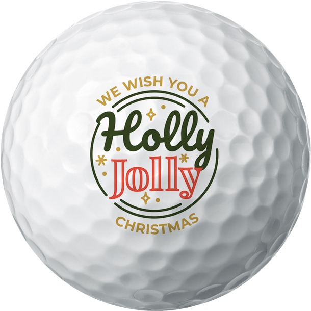 Holly Jolly Christmas Golf Ball
