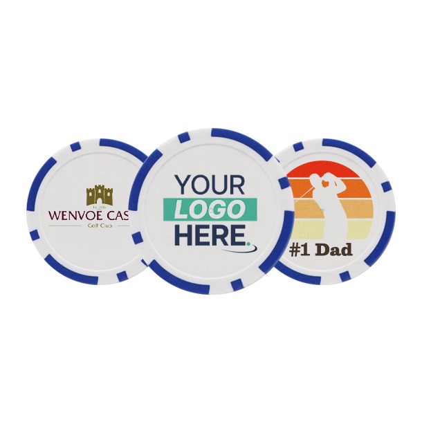 Personalised Golf Poker Chip | Dark Blue