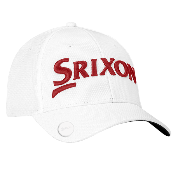 Srixon Ball Marker Golf Cap - White (Red Srixon Logo)