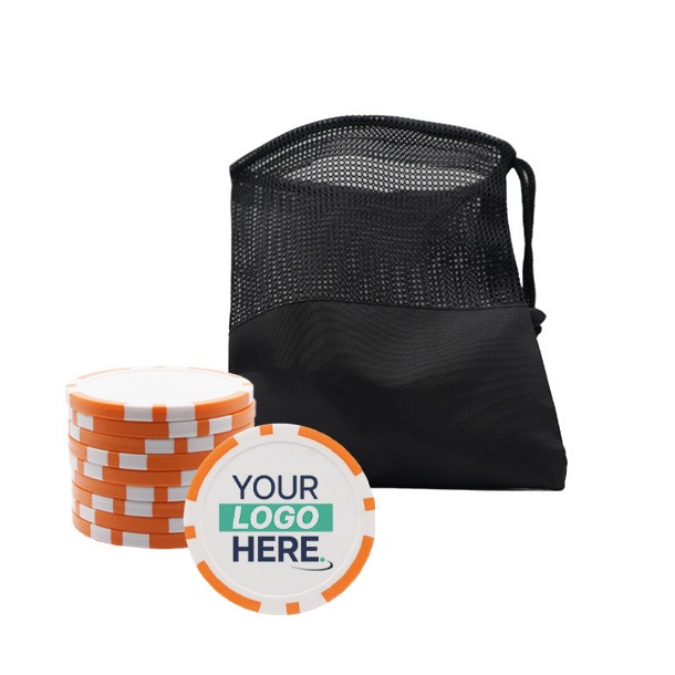 Personalised Golf Poker Chip | Orange