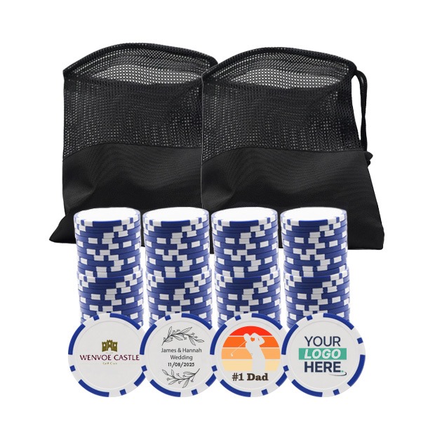 Personalised Golf Poker Chip | Dark Blue