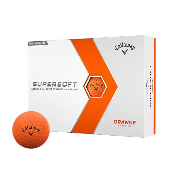 callaway supersoft matte orange golf balls box