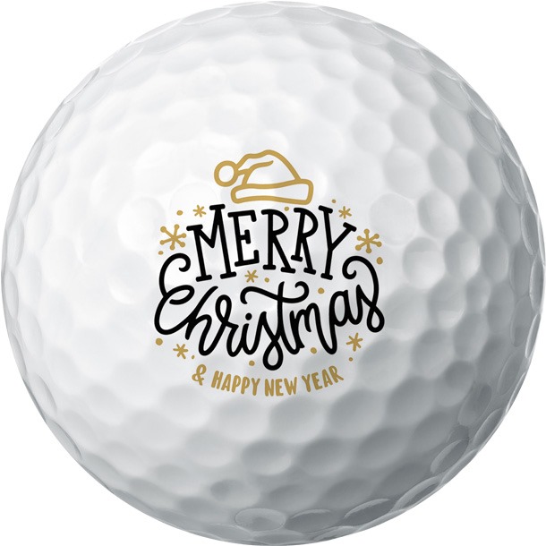Merry Christmas & Happy New Year Golf Ball