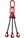3.15 tonne 3Leg Chainsling, Adjusters c/w Latch Hooks