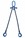 Yoke 14tonne G100 2-Leg Chainsling c/w Self Locking Hooks & Grab Hooks
