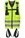 Kratos Safety FA1030200 2-Point Full Body Harness with Yellow High Visibility Work Vest