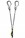 PETZL L64YAM80 80cm ABSORBICA Double Lanyard