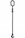 2 tonne Black Chainsling 1 Leg, Latch Hook