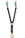 Heightec LE2T150B FLEXOR 1.5mtr Elasticated Twin Lanyard c/w Steplock Hooks