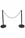 Black Plastic Chain Post Set (x2) with 3mtrs of Chain